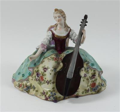 Dame mit Cello, - Antiques and Paintings