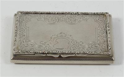 Wiener Silber Deckeldose mit Innenvergoldung von 1852, - Antiquariato e Dipinti