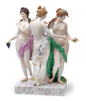 "Die drei Grazien" Euphrosyne, Aglaia und Thalia, die Töchter des Zeus, - Antiquitäten (Möbel, Skulpturen, Glas, Porzellan)