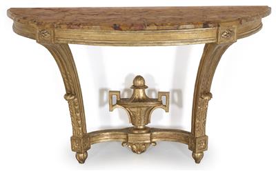 Large elegant French console table, - Works of Art (Furniture, Sculptures, Glass, Porcelain)
