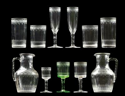 A Lobmeyr drinks service, - Oggetti d'arte (mobili, sculture, vetri, porcellane)