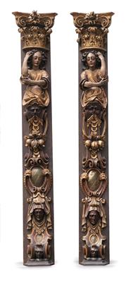 Monumental pair of Italian pilasters, - Starožitnosti (Nábytek, Sochařská díla, Sklo, Porcelán)