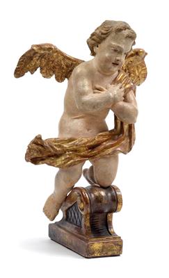 A Baroque angel on a volute, - Starožitnosti