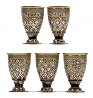 Lobmeyr beakers from the 'Indian series', - Works of Art