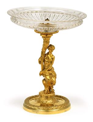 A Lobmeyr centrepiece with 'bronze dore' mounting, - Starožitnosti