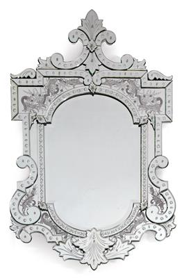 A mirror in Venetian style, - Starožitnosti