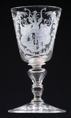 A Baroque goblet with coat of arms, - Starožitnosti