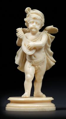 Putto playing the lute, - Starožitnosti