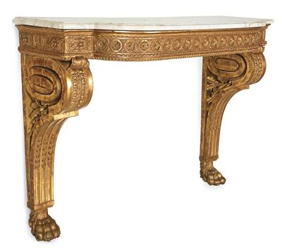 Louis XVI console table, - Works of Art