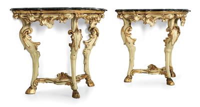 Pair of console tables, - Starožitnosti