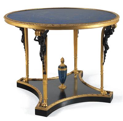 Splendid round centre table in the Russian Empire revival style, - Starožitnosti