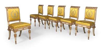 Set of 6 elegant Neo-Classical chairs, - Starožitnosti