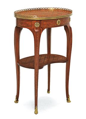 Oval salon side table, - Works of Art