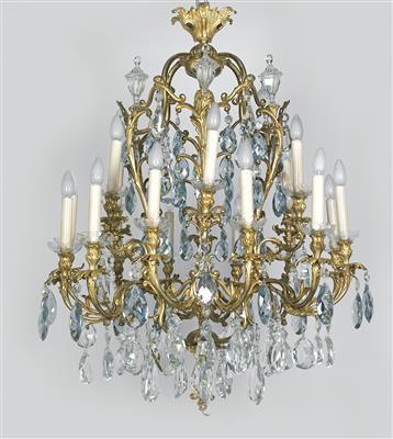 Splendid glass chandelier, - Starožitnosti