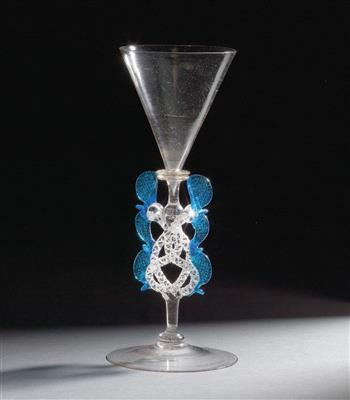 A winged goblet of glass, - Oggetti d'arte