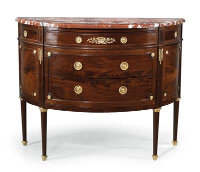 French demi-lune salon chest of drawers, - Oggetti d'arte