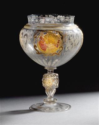 Museum goblet with diamond-point engraving, - Works of Art