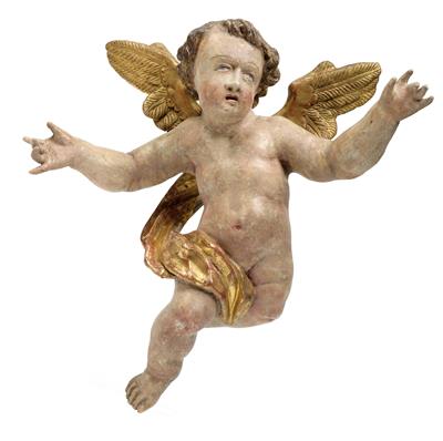 A Baroque angel, - Furniture and works of art