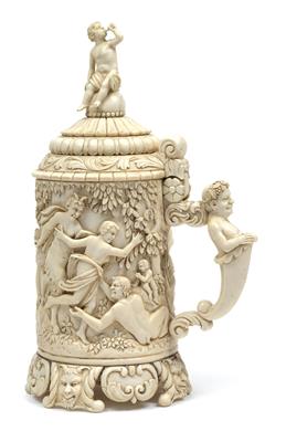 A lidded stein in the historicist style, - Furniture and works of art