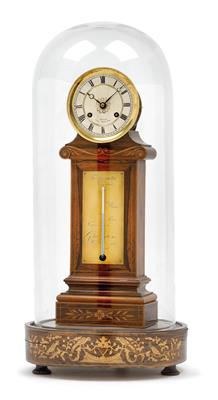 A Louis Philippe mantle clock with thermometer - Nábytek