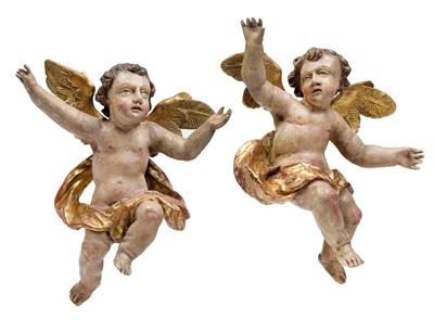 A pair of Baroque angels, - Nábytek