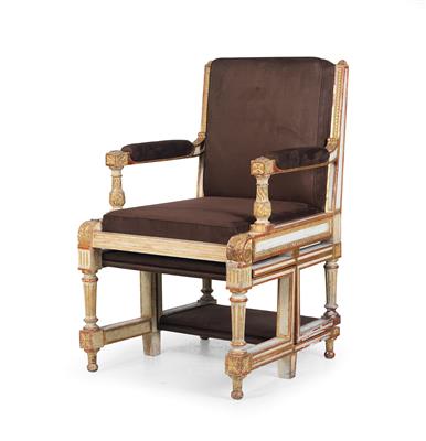 Neo-Classical combination library armchair, - Mobili e oggetti d'arte
