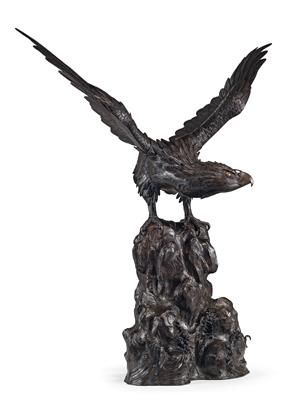 “Eagle on a rock” - c. 1900, - Starožitnosti - Nábytek, Sochařská díla, Sklo a Porcelán