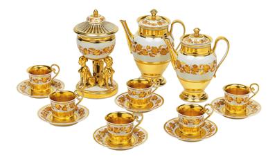 A magnificent Viennese coffee service, - Starožitnosti - Nábytek, Sochařská díla, Sklo a Porcelán