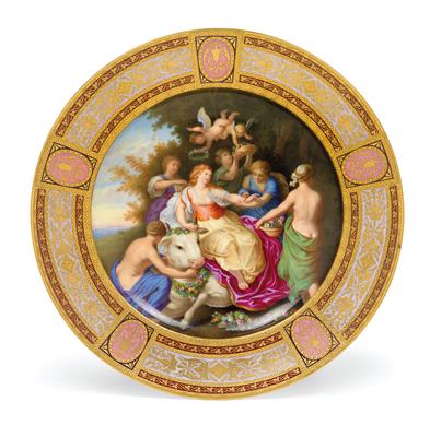 A pictorial plate “Europa”, - Oggetti d'arte - Mobili, sculture, vetri e porcellane