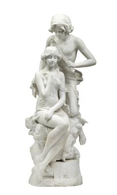 A young couple, - Works of Art - Furniture, Sculptures, Glass and Porcelain