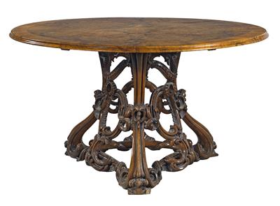 An unusually large historicist table of round form, - Oggetti d'arte - Mobili, sculture, vetri e porcellane