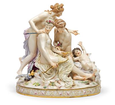 Cupid fighting with the three Graces, demanding his arrows back, - Oggetti d'arte - Mobili, sculture, vetri e porcellane