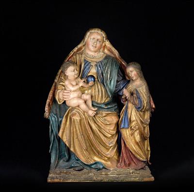 Madonna and Child with Saint Anne, - Oggetti d'arte - Mobili, sculture, vetri e porcellane
