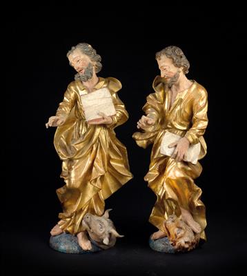 Saint Mark and Saint Luke, - Oggetti d'arte - Mobili, sculture, vetri e porcellane