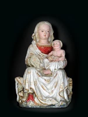 The Madonna and Child Enthroned, - Starožitnosti - Nábytek, Sochařská díla, Sklo a Porcelán