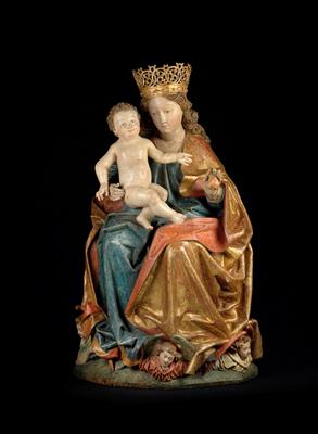 Werkstatt Friedrich Pacher (vor 1474 - nach 1508), Madonna mit Kind, - Möbel und dekorative Kunst, Skulpturen und Antiquitäten, Glas und Porzellan