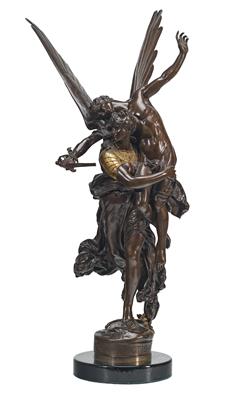 “GLORIA VICTIS” - Patinated Bronze Cast Double-Figure - Mobili e Antiquariato