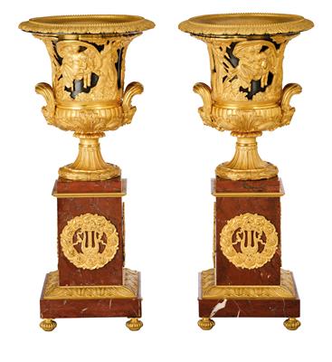 A Pair of Charles X Vases from Paris, - Starožitnosti