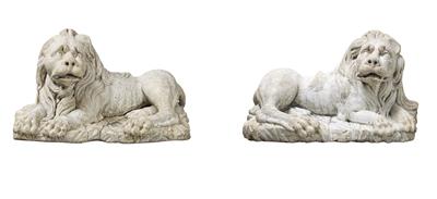 A Pair of Late Renaissance Portal Lions, - Mobili e Antiquariato