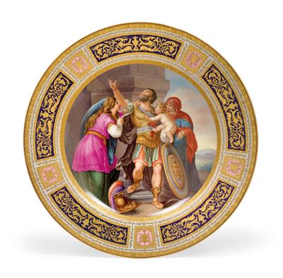 A Pictorial Plate - “Hector’s Farewell”, - Mobili e Antiquariato