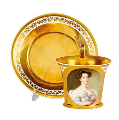 A Portrait Cup with a Saucer - “Archduchess Sophie” - Starožitnosti