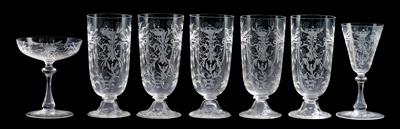 Lobmeyr Glasses “Archduke Karl Ludwig of Austria” with the Archducal Crown and ligated monogram CL, - Furniture, Porcelain, Sculpture and Works of Art