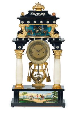 A Biedermeier Portal Clock with Musical Mechanism - Asian Art, Works of Art and Furniture