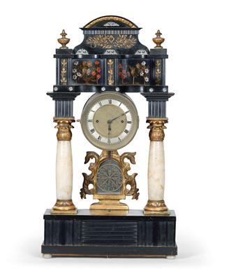 A Biedermeier Portal Clock with Musical Mechanism - Asian Art, Works of Art and Furniture
