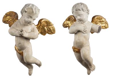 A Pair of Baroque Angels, - Antiquariato e mobili