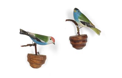 A Pair of Viechtau Birds, - Asian Art, Works of Art and Furniture