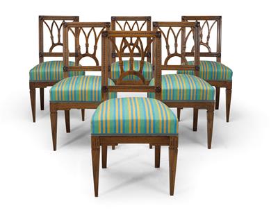 A Set of Six Josephinian Chairs, - Antiquariato e mobili