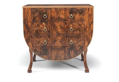An Unusual Chest of Drawers in the Shape of a Cradle, - Starožitnosti