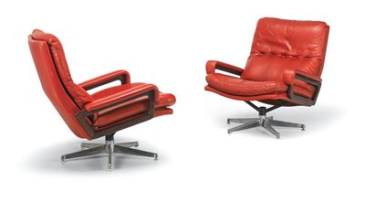 Two Lounge Chairs Mod. ‘King Chair’, - Starožitnosti