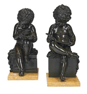 “Two Children Reading and Writing”, - Antiquariato